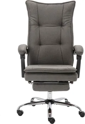 Image de vidaXL Chaise de bureau de massage Gris Tissu