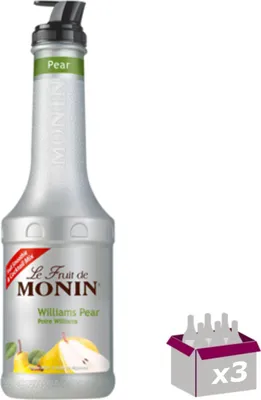 Produktbild von Lot de 3 Le fruit de Monin - Sirop de Poire - 1L