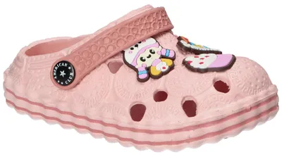 Produktbild von American Club NH203, Mädchen Clogs EVA leicht Badeschuhe mit Ansteckern bequem, Pink 30
