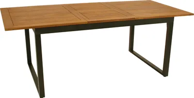 Produktbild von TPFGarden AUSZIEHTISCH Canterbury - Gartentisch Alu anthrazit und Akazie - Outdoor Tisch 150/200x90cm