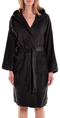 Immagine prodotto di Caleffi, accappatoio unisex Minorca, con cappuccio, nero, taglia L