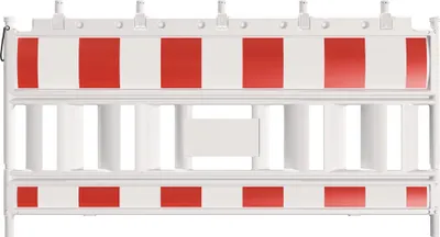 Produktbild von Schake Absperrpfosten PVC weiß rot x , 2100 mm