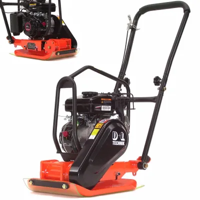 Produktbild von Rüttelplatte 52kg Verdichter 8 kN Rüttler Set PolyurethanMatte Fahrwerk 56119