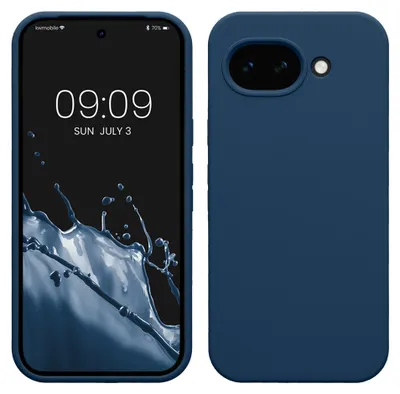 Produktbild von kwmobile Handyhülle für Google Pixel 10a Hülle - Case Silikon - Kabelloses Laden - Schutzhülle Cover in Marineblau