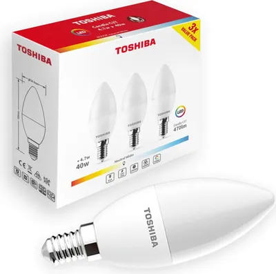 Obrázek produktu pro Sada 3 žárovek LED C37 E14 4,7W 4000K 470lm