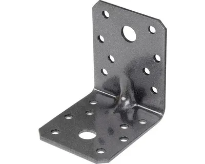 Produktbild von Alberts DURAVIS® Schwerl-Winkelverbinder mit Sicke, schwarzdiamant 70 x 70 x 55 mm