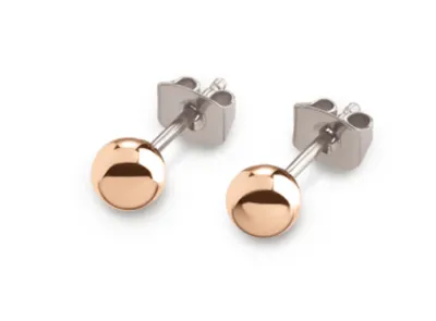 Produktbild von Boccia Damen Ohrstecker Kugel 0504-02 Titan roségoldplattiert