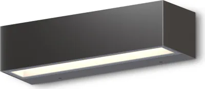 Produktbild von Calex Modena Wandleuchte, Downlight, Innen & Außen, Integriertes LED, Warmweißes Licht, 26 cm, Wasserdicht, Schwarz