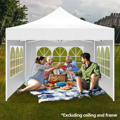 Produktbild von 2*3m Pavillon Festzelt Partyzelt Gartenpavillon Wasserdicht Garten Zelttuch Weiß Zelttuch (ohne Baldachin &Rahmen)