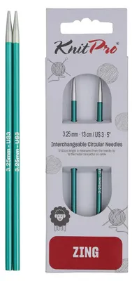 Zdjęcie produktu dla Zmienne igły do szydełkowania, okrągłe, długość 5 cali (13 cm), średnica 3,25 mm