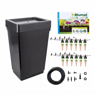 Produktbild von Blumat Tropf-Blumat Automatische Bewässerung | für 12 Pflanzen | inkl. 47L Tank | Stromlose Urlaubsbewässerung Komplettset
