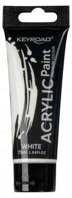 Produktbild von KEYROAD Acrylfarbe 75ml Tube Weiß für Künstler