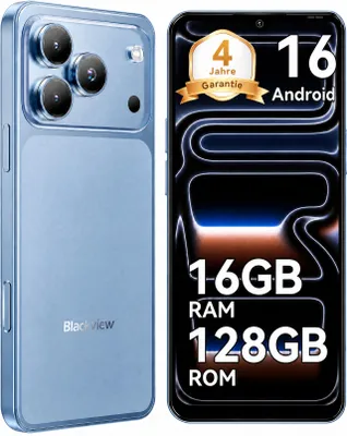 Produktbild von 2026 Blackview WAVE 7C Handy Ohne Vertrag, 6.56", Android16, 16GB+128GB/2TB TF, Face ID, 5000mAh, 32MP, Dual-SIM, WiFi 5, IP54