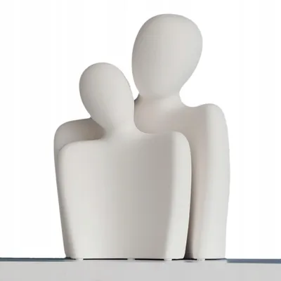 Image de Figurine décorative « Couple d'amoureux » 26,0 cm – Sculpture pour le salon, une étagère ou le bureau – EstiloHome