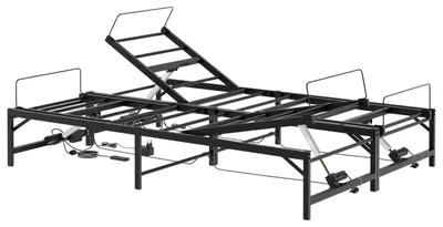 Obrázok produktu pre vidaXL Elektricky nastaviteľná kovová posteľ, čierna, 140 x 200 cm