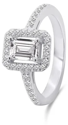 Immagine prodotto di Anello in argento sterling con zirconi, modello RI051W - Circonferenza: 50 mm