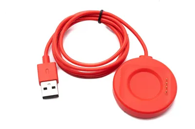 Obrázok produktu pre SYSTEM-S USB 2.0 kábel 100 cm nabíjacia stanica pre smart hodinky Oppo Watch 3 2 1 pro SE v červenej farbe