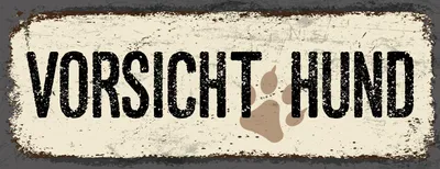 Produktbild von vianmo Blechschild 10x27 cm Vorsicht Hund