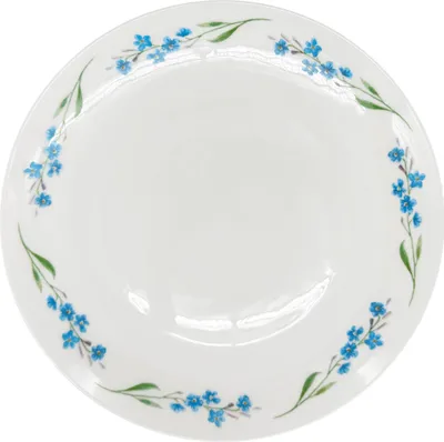 Zdjęcie produktu dla Porcelanowy talerz płytki Luna Pomněnka ø 28 cm, biały/niebieski