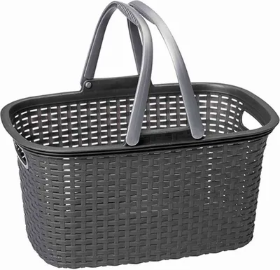 Image de Rival 371-050 Panier à provisions design rotin, 18 litres, 44 x 28,5 x 23,5 cm (couleur au hasard, 1 pièce)