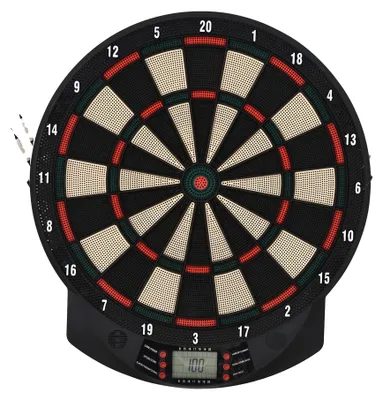 Immagine prodotto di Tabellone elettronico per freccette, con sistema di conteggio automatico dei punti, completo di 6 freccette, colore nero