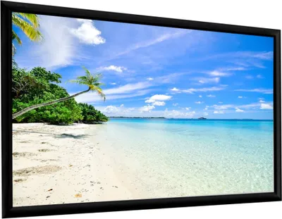 Produktbild von (1:1) DELUXX Adeo Beamer Rahmenleinwand 200 x 200 cm (10074) / 1,2 Gain / schwarzer Rahmen / FULL HD / 3D / 4K