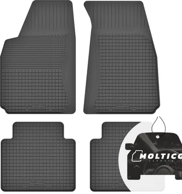 Image de Tapis en caoutchouc avec bordure Tapis de voiture en caoutchouc Tapis de voiture ajustés 4 pièces - convient pour Fiat Bravo 1995-2001