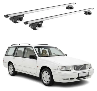 Produktbild von Dachträger Grundtäger für Volvo 960 Kombi 1990-1998 90kg Aluminium Silber 2x, KI-generiertes Bild