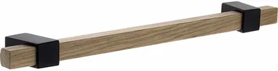 Produktbild von Balkengriff 192mm Eiche lackiert/mattschwarz