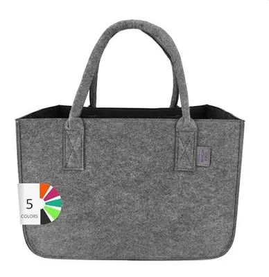 Produktbild von IDEA HOME Filztasche Shopper Groß-30 Liter Einkaufstasche XXL Zusammenklappbar E