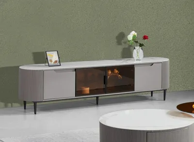 Produktbild von rtv Lowboard tv ständer Sideboard Holz Grau Luxus Wohnzimmer Design