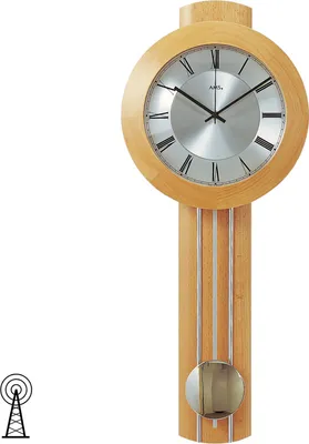 Produktbild von AMS Funk-Pendeluhr, Funkpendelwerk., 25x60x10cm, 5132/18
