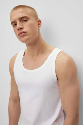 Produktbild von BOSS  Unterhemden Tank Tops Baumwolle mit Logostickerei L Weiß/White
