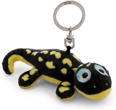 Produktbild von Schlüsselanhänger Salamander Don Fuego 10cm - schwarz - Treuer-Plüschbegleiter für Rucksack oder Tasche, Schlüsselhalter für Klein und Groß | 62398