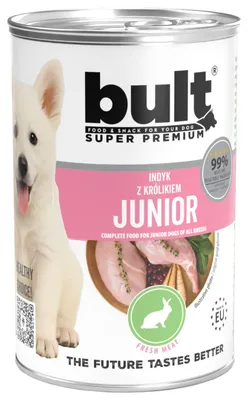 Produktbild von BULT | Hundefutter - Nassfutter - Dose Junior Truthahn und Kaninchen - 400g Junior Hundefutter