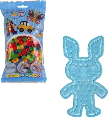 Produktbild von Hama Set Ostern Kaninchen mit 500 Maxi-Bügelperlen und Stiftplatte