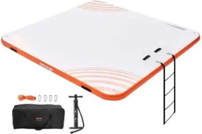 Zdjęcie produktu dla Pływająca platforma – 300 x 300 cm – platforma na wodę z powłoką antypoślizgową – grubość 15 cm – tworzywo sztuczne