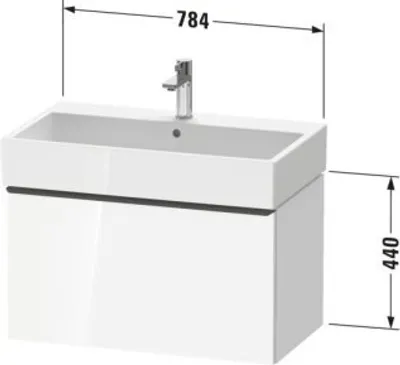 Produktbild von Duravit DE42730BD550000 DN WTU WH 784x442x440 Az 1 Ei