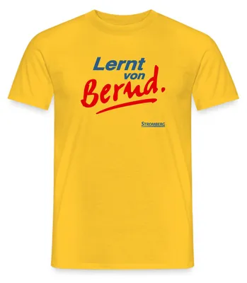 Produktbild von Spreadshirt Stromberg Mit Spruch Lernt von Bernd Männer T-Shirt, L, Gelb