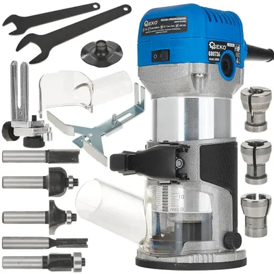 Produktbild von Multifunktionsfräse 710W 6/8mm 35.000 U/min Oberfräse Kantenfräse Fräsmaschine Fräse mit Stufenlose Einstellung der Frästiefe Holzfräse