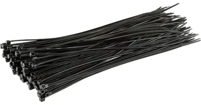 Produktbild von Kabelbinder Schwarz 250 mm x 2,5 mm 100 Stück UV Beständig 8,1 kg Zugfestigkeit