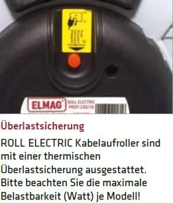 Produktbild von ELMAG Autom. Kabelaufroller H07RN-F ROLL MAJOR PLUS 400/15, 5x2,5mm (max. 2800 bzw. 5000 Watt)