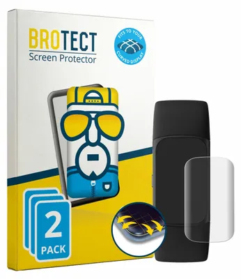 Produktbild von 2x BROTECT Fullscreen Schutzfolie für Fitbit Charge 6 Displayschutz Folie Fullcover Klar Transparent