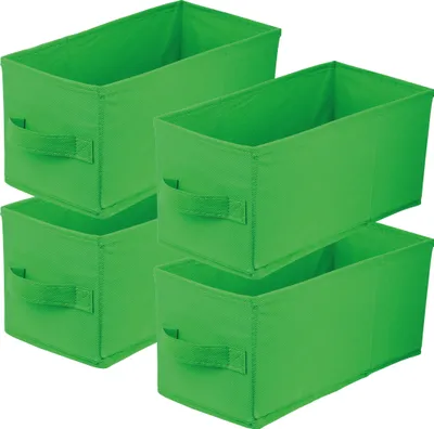 Produktbild von Lavita Storage Box | faltbare Aufbewahrung Boxen 15 x 31 x 15 cm | Schubladen-Organizer Box| Ordnungssysteme für Kleidung | Kleideraufbewahrung & Organisation | Grün | 4 stück