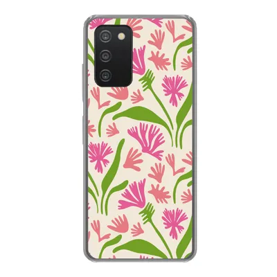 Produktbild von MuchoWow® Handyhülle Schutzhülle Hülle für Samsung Galaxy A33 5G Blume - Muster - Blatt Silikon Softcase Handy Hülle - Kartenhalter