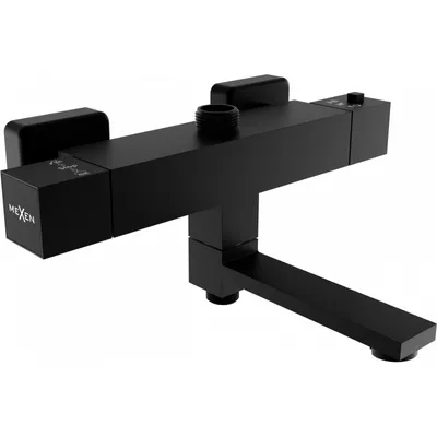 Obrázok produktu pre Mexen Cube termostatická vaňovo-sprchová batéria, čierna - 77910-70