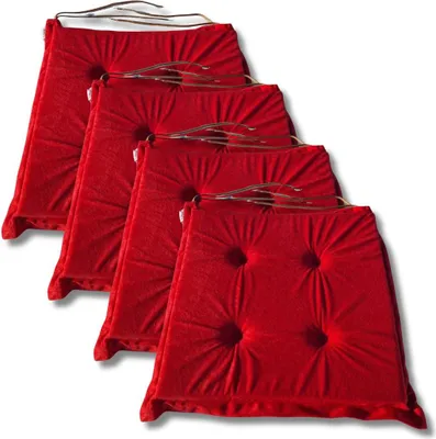 Immagine prodotto di Set 4 cuscini per sedie 40x40x3 cm morbidi decorativi - 3100