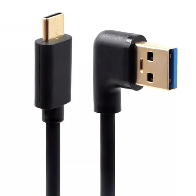 Produktbild von L27 USB 3.0 Kabel 50 cm – USB-A auf USB-C 90° rechts, Daten- & Schnellladekabel für PC Smartphone Tablet