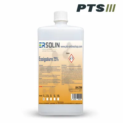 Produktbild von Essigsäure 25% 1 L Entkalker Reiniger technische Qualität