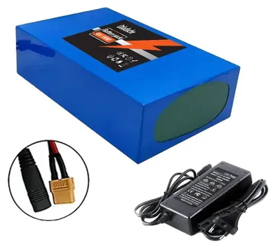 Produktbild von Lithium-Batteriepack, 100Ah Kapazität, kompatibel mit 48V-Systemen, XT60-DC-Ladegerät